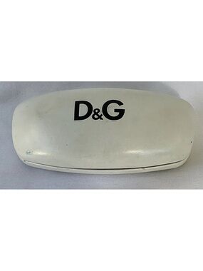 Auth  Whte/Black Dolce& Gabbana D&G Hard Clamshell Eyeglasses Sunglasses Case